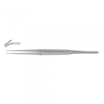 Diam-n-Dust™ Micro Dressing Forcep Curved Stainless Steel, 18 cm - 7" Tip Size 6.0 x 0.4 mm